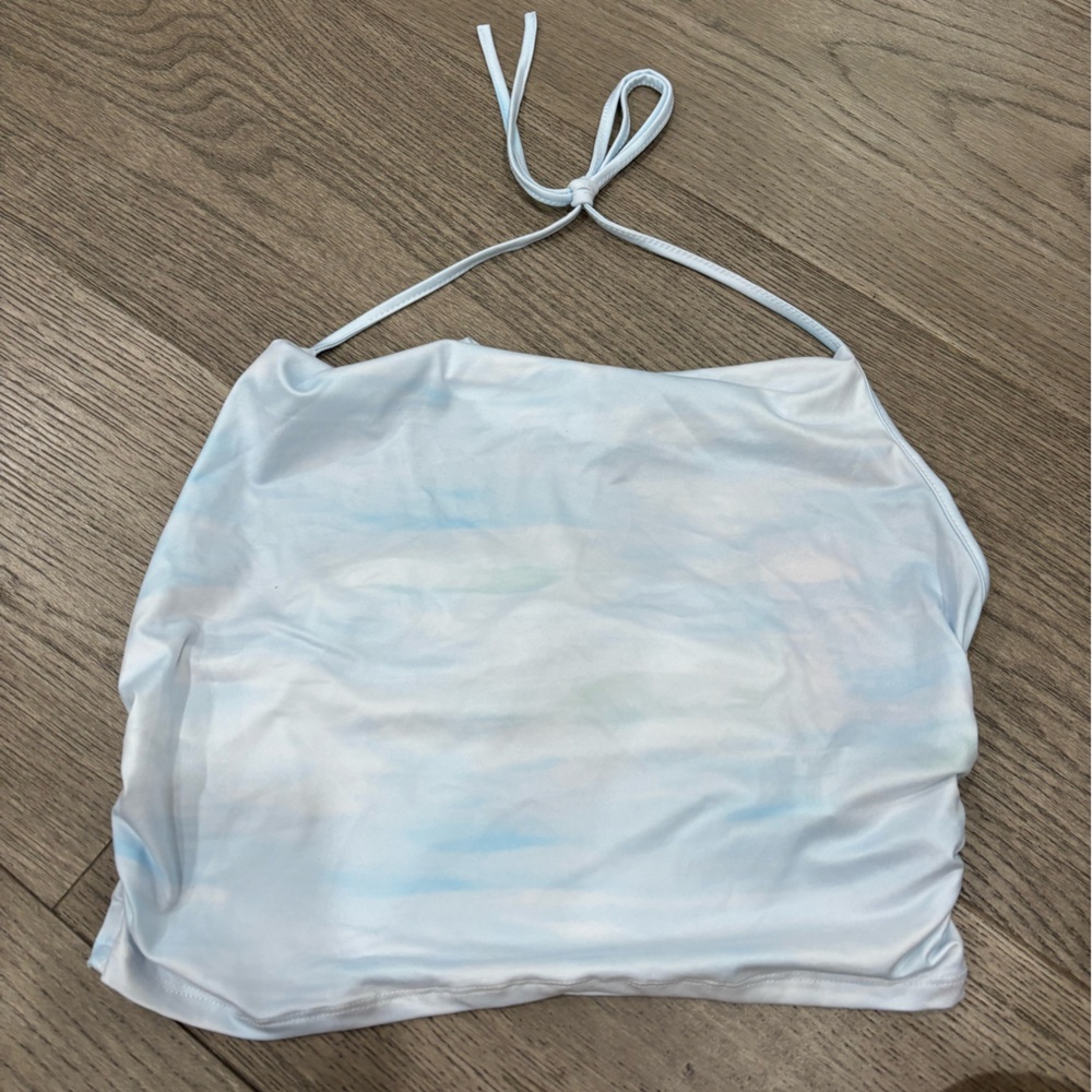 SHEIN blue halter top
